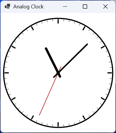 The "Analog clock" application