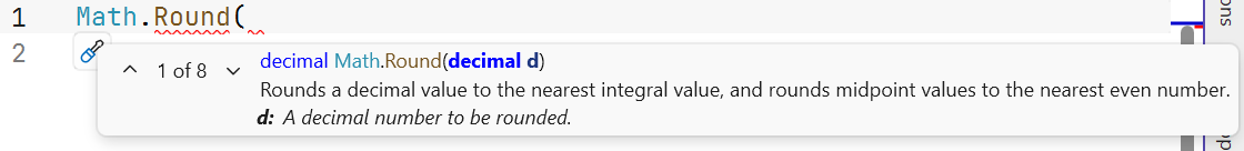 Tooltip with method overloads