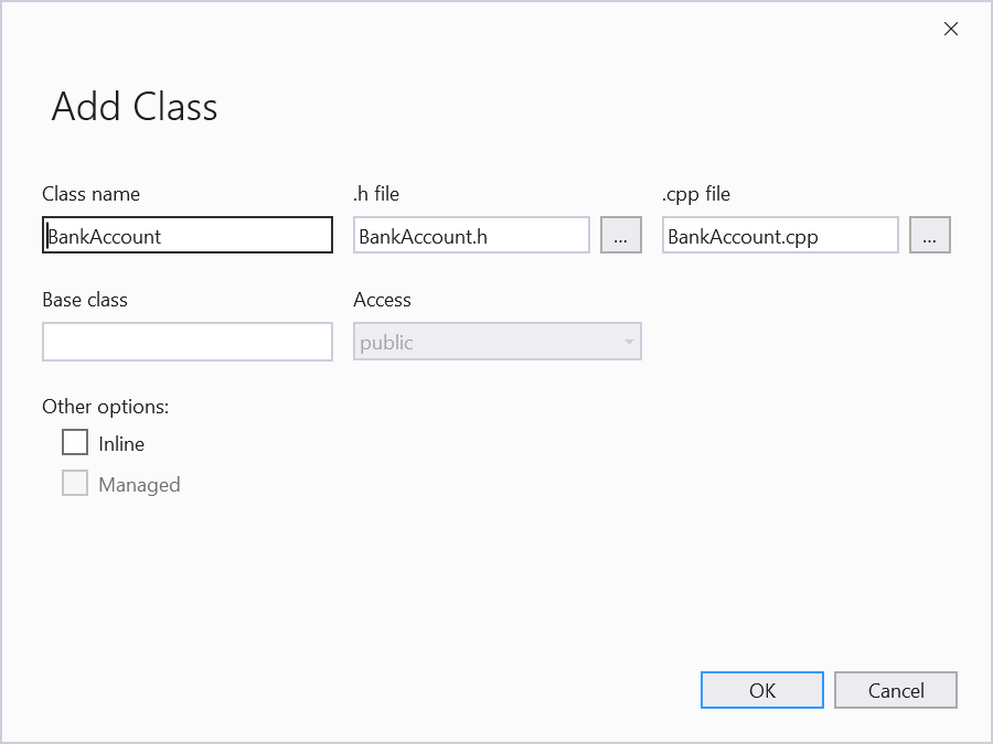 Adding a class to a project