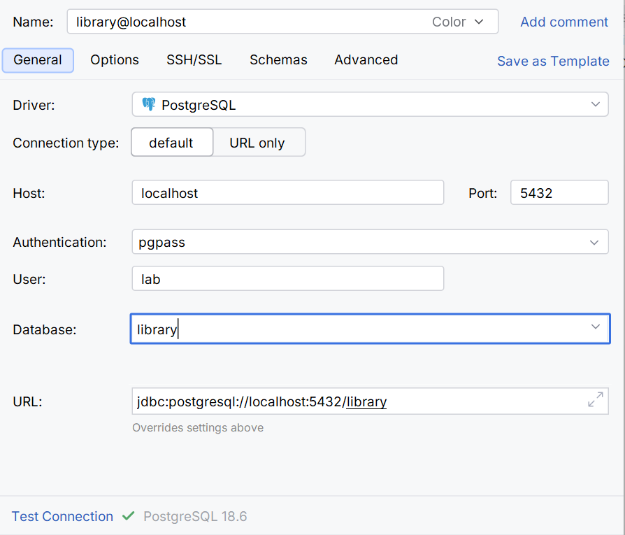 Connecting to the training database