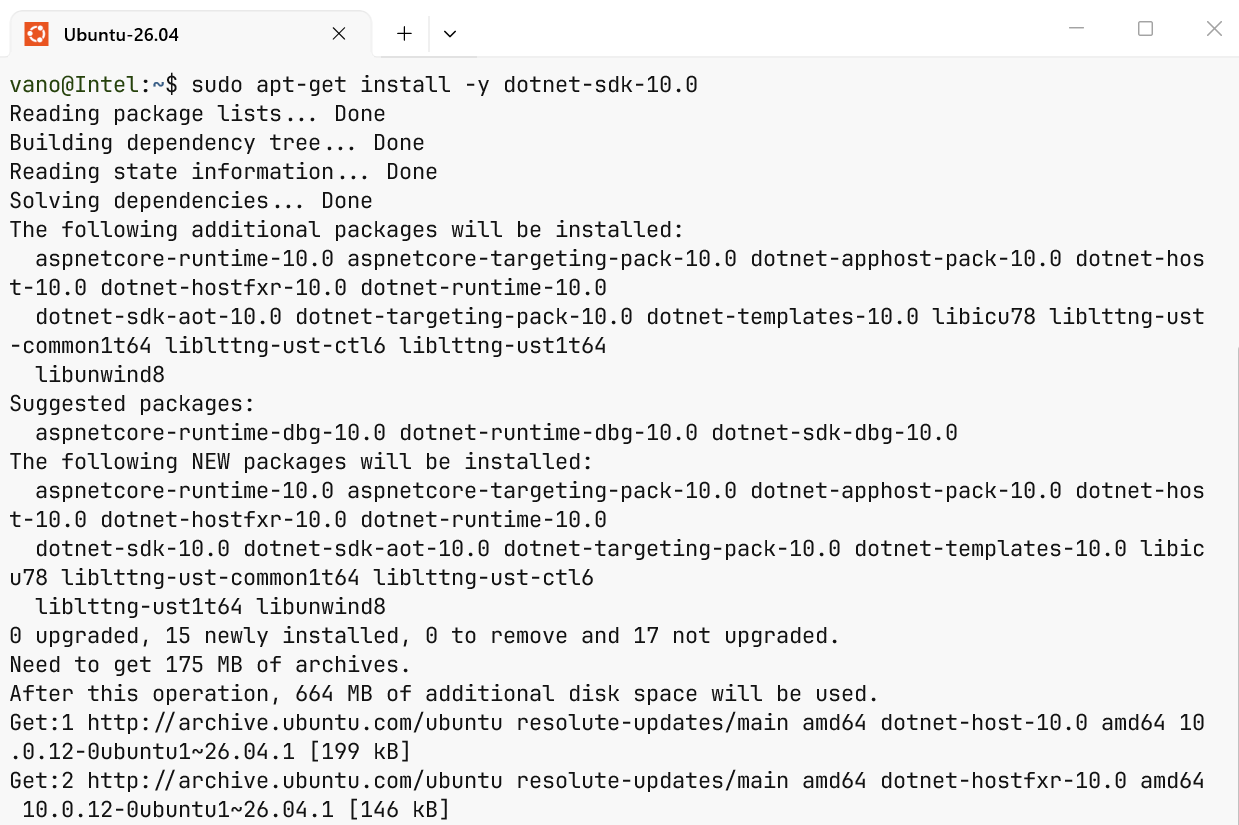 Installing the .NET SDK on Ubuntu