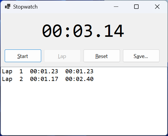 The "Stopwatch" application